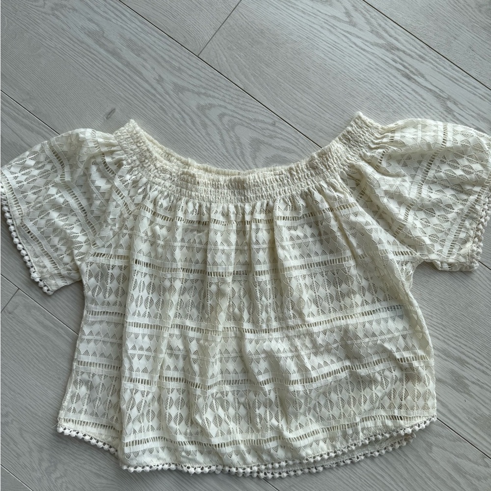 Forever 21 Cream Off Shoulder Top